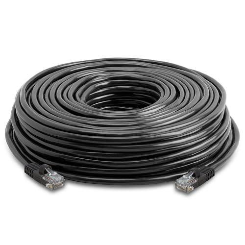 Cmple - Cat5e Ethernet Cable 150 ft, 350 MHz UTP Cat 5e Ethernet Patch Cable, 1Gbps Network LAN Cables, RJ45 Connectors, Compatible with Laptop, Modem, Router - Black - Image 2