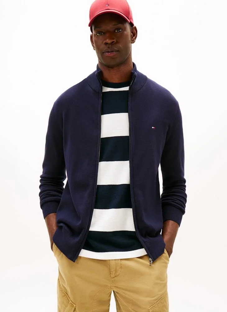 TOMMY HILFIGER Essential Cotton Zip Through Sweater