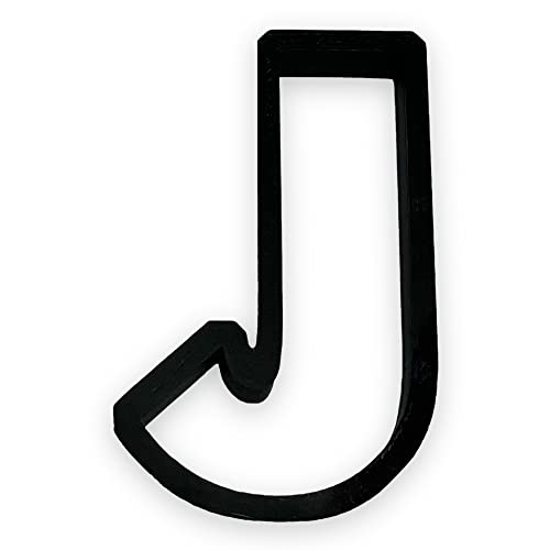 Bundle of Fun J Capital Block Letter Cookie Cutter with Easy to Push Design (3.5 inch) - Image 1