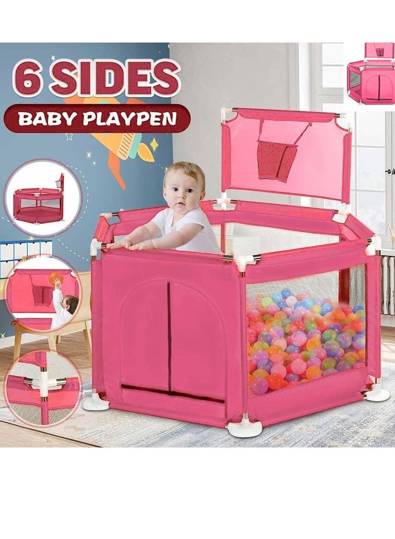 Gonice Baby Playpen,Foldable Baby Kids Playpen Activity Center Room, Baby Furniture Play Yard with Basketball Hoop, Baby Kids Safety Protection Care Playpen Tent Crawling Game Folding Fence Toys  - Image 5
