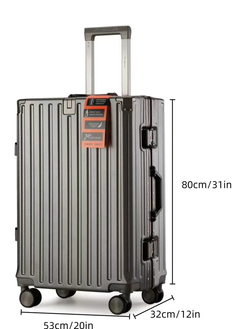 الازدهار حقيبة السفر الراقية سبيكة الألومنيوم الأمتعة مع أربع عجلات عالمية مظهر أنيق لرحلات 3pcs لكل مجموعة - Image 5