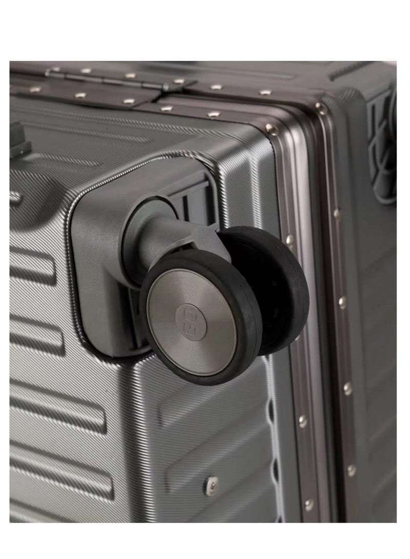 الازدهار حقيبة السفر الراقية سبيكة الألومنيوم الأمتعة مع أربع عجلات عالمية مظهر أنيق لرحلات 3pcs لكل مجموعة - Image 2