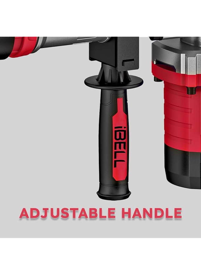 آي بيل مطرقة هدم Dh20 45 6.8 كجم 1500 وات محرك نحاسي تأثير 3700 الحد الأدنى للطاقة 20J سعة المقبض 18 مم Sds Max مع مقبض تحكم مضاد للاهتزاز - Image 5