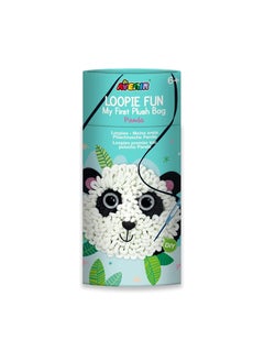 Avenir Fun My First Plush Bag Kit Panda Learn to Sew With Loopies Complete Kit With Felt, Soft Yarn Crochet Hook and Step by Step Instructions Safe & Easy to Use Kids Aged 3+  - Image 1