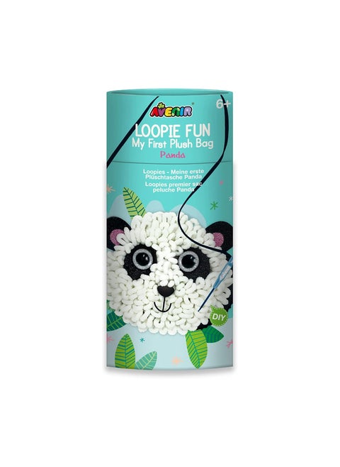 Fun My First Plush Bag Kit Panda Learn to Sew With Loopies Complete Kit With Felt, Soft Yarn Crochet Hook and Step by Step Instructions Safe & Easy to Use Kids Aged 3+