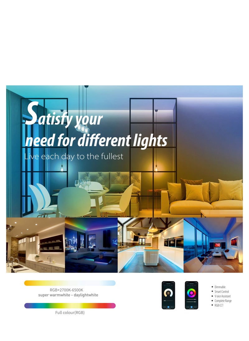 CAROSKI - WIFI Smart Bulb with 1 Year Warranty - 9W Smart Wi-Fi Light Bulb Pack of 2 - LED Home light bulb Compatible with Alexa - Echo and Google Home Assistant - Bulb smart light has Multi Colors - Image 1