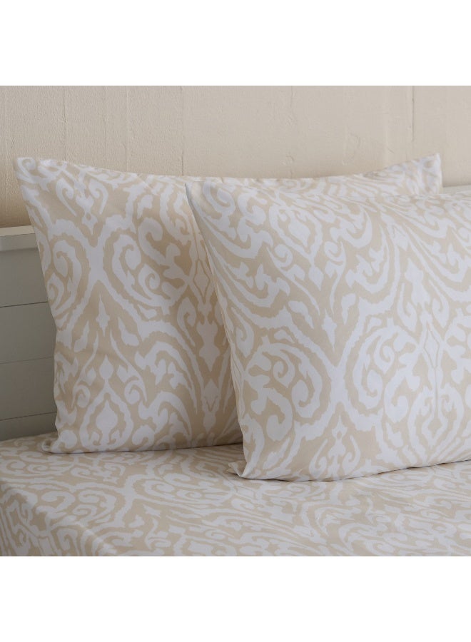 Home Box طقم أغطية وسائد ميكروفايبر - بيج، 2 قطع - Image 3