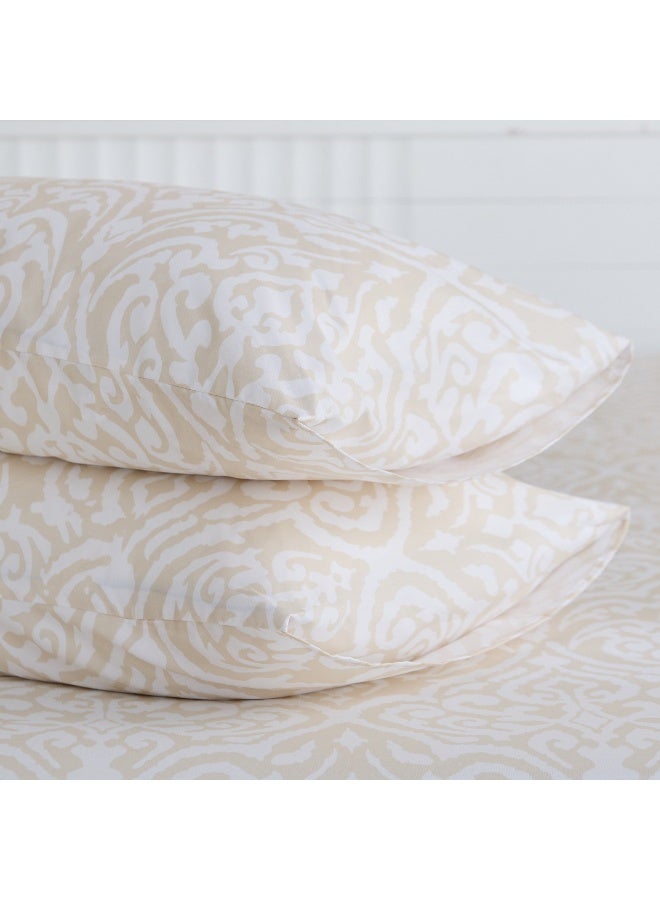 Home Box طقم أغطية وسائد ميكروفايبر - بيج، 2 قطع - Image 5