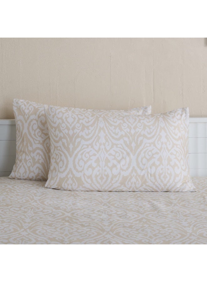 Home Box طقم أغطية وسائد ميكروفايبر - بيج، 2 قطع - Image 2