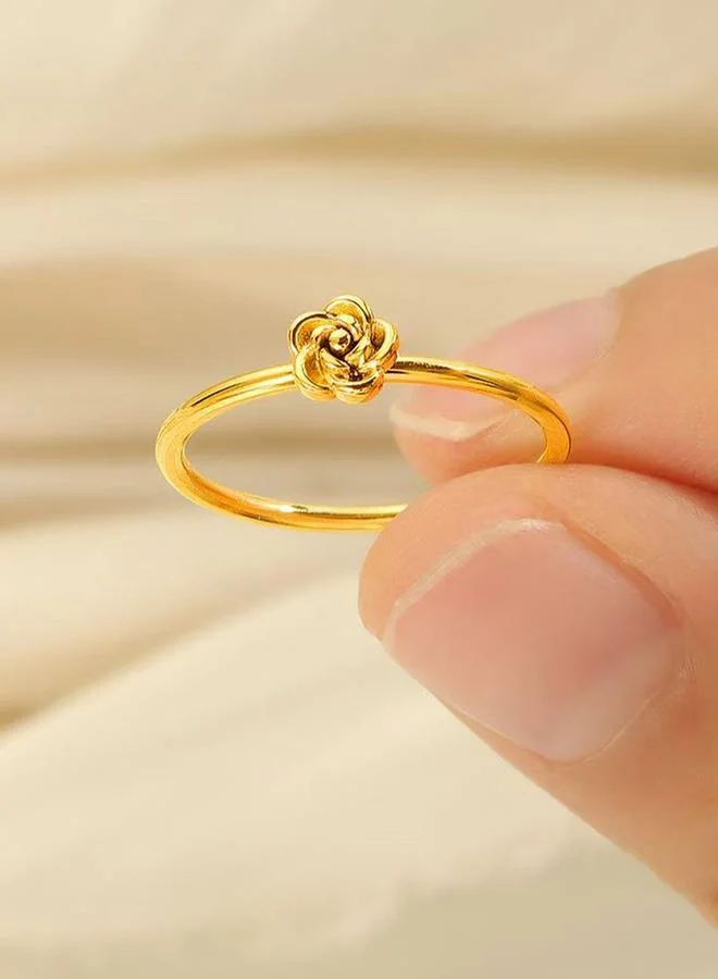 Take Two Golden Rose Detail Ring