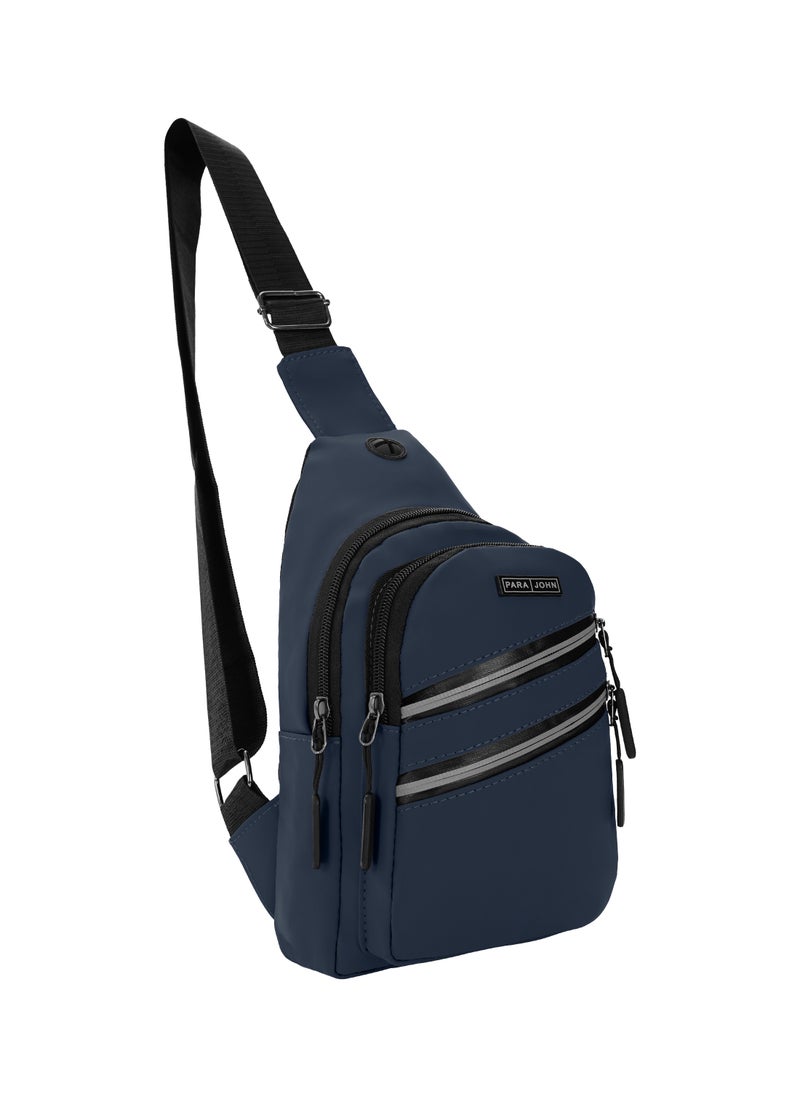 PARAJOHN Men's Chest Bag, Suitable for Outdoor Sports, Leisure and Travel, Canvas Fabric, with Earphone Hole  - Image 1