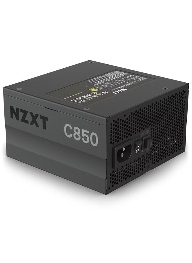 NZXT مزود طاقة ATX C850 850 وات كامل الوحدات، معتمد من 80+ Gold، مروحة ديناميكية سائلة مقاس 135 مم، تدفق هواء 93.02 CFM، وضع المروحة صفر دورة في الدقيقة، أسود  - Image 3