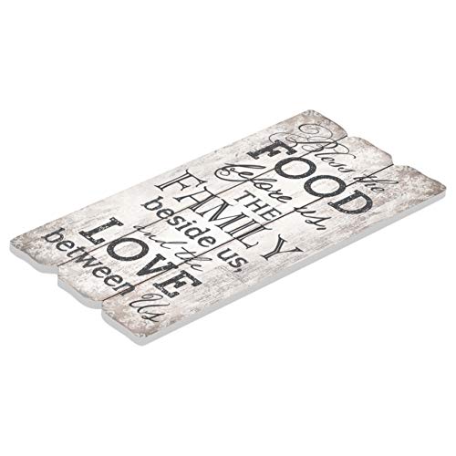 P. Graham Dunn 12 x 6 Small Fence Post Wood Look Decorative Sign Plaque, Bless The Food Family and Love - Image 4