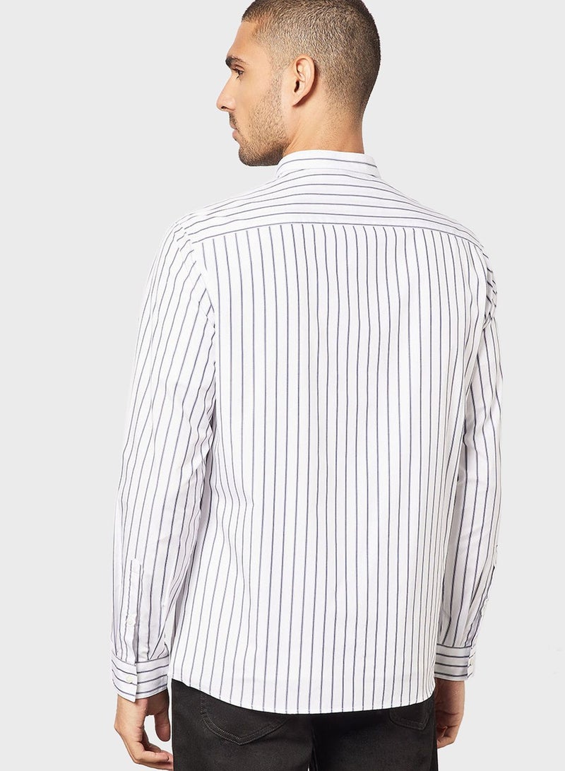 Mango Man Striped Collar Shirt - Image 2