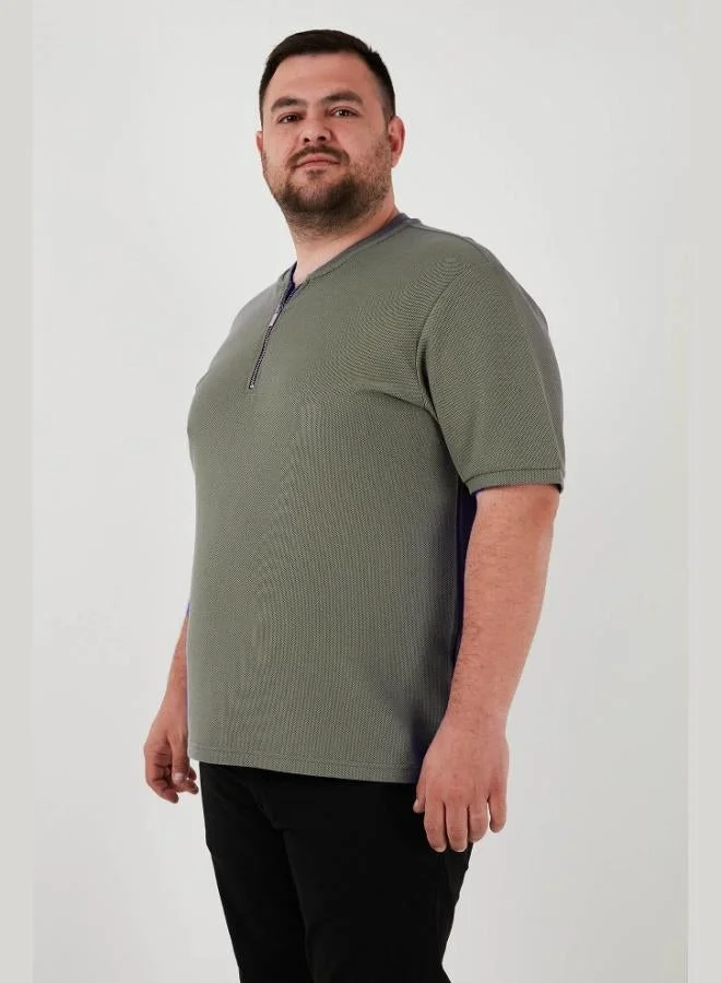 Buratti  Buratti Plus Size Cotton Regular Fit T Shirt Men's T-Shirt 5902653B for Men | Best Price UAE