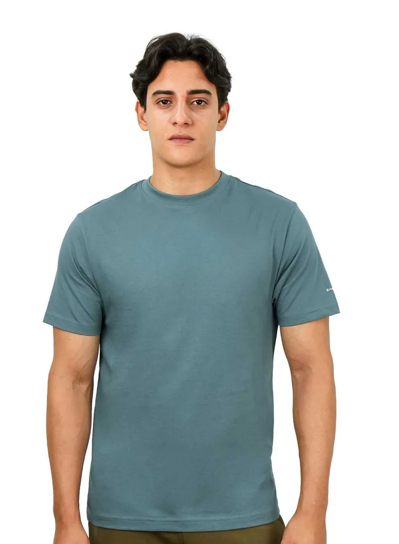 جيوردانو تيشيرت قطن جوردانو رجالي بقصة ضيقة وأكمام قصيرة