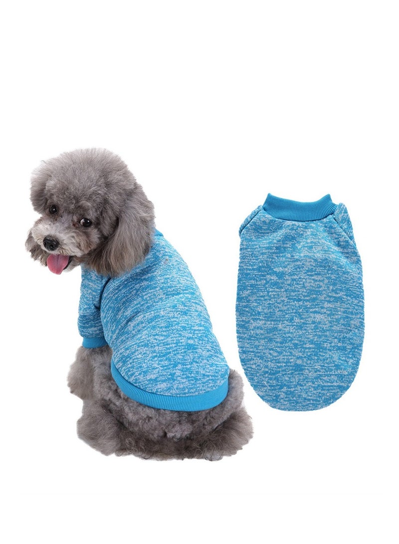 Loquat Squality Pet Dog T-shirt Clothing Autumn And Winter Blue - Image 3
