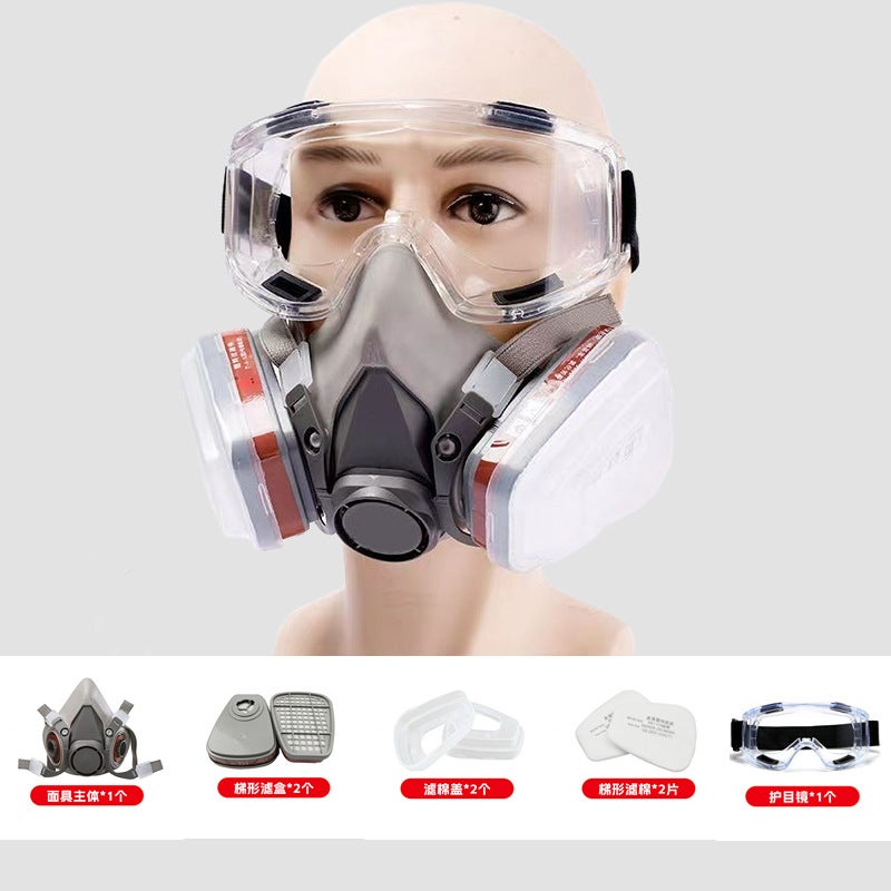 6200 Gas Mask Spray Paint Coal Mine Chemical Polishing Dustproof Gas Mask Double Box Activated Carbon Gas Mask - Image 2