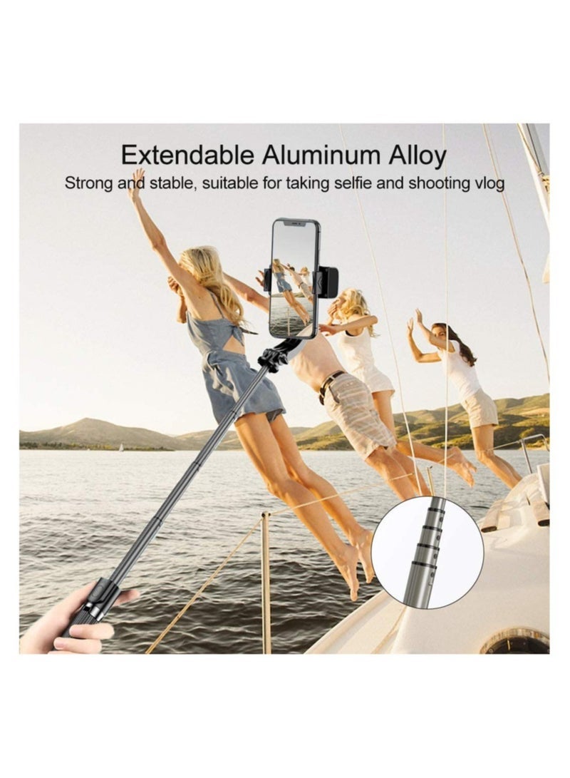 Selfie Stick Gimbal Stabilizer,  360° Rotation Tripod with Wireless Remote, Portable Phone Holder, Auto Balance 1-Axis Gimbal for Smartphones Tiktok Vlog Youtuber Live Video Record - Image 4