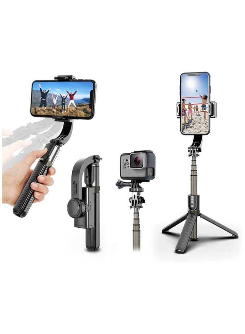 Selfie Stick Gimbal Stabilizer,  360° Rotation Tripod with Wireless Remote, Portable Phone Holder, Auto Balance 1-Axis Gimbal for Smartphones Tiktok Vlog Youtuber Live Video Record - Image 1