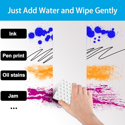 SmilinFit Magic Sponge Erasers, 20 Pack 2X Density Stronger Melamine Sponge Foam Pads, Multi-Functional Household Cleaning Supplies Cleaner for Kitchen, Bathroom, Bathtub, Sink, Wall Cleaner - Image 2