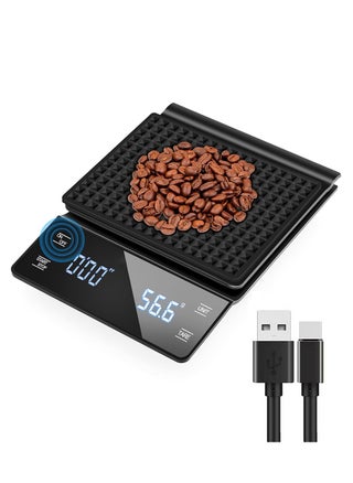 Coffee Scale, Digital Kitchen Scale with Timer and  LCD Display, USB Rechargeable Scale for Coffee, Cooking, Baking 0.3-3000G - pzsku/ZAD0664D686059277A307Z/45/_/1701163465/5bba86be-03c7-4165-a51e-ec227de99a89