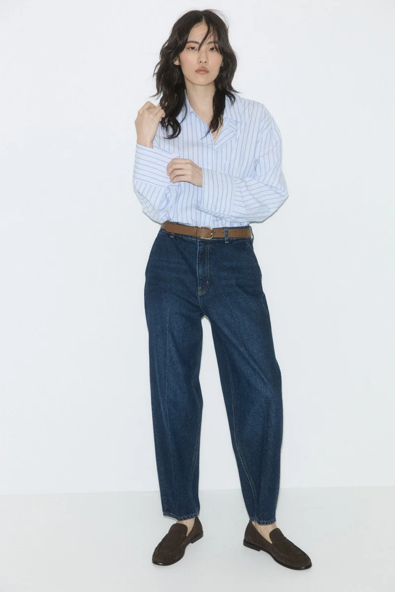 H&M Barrel High Ankle Jeans