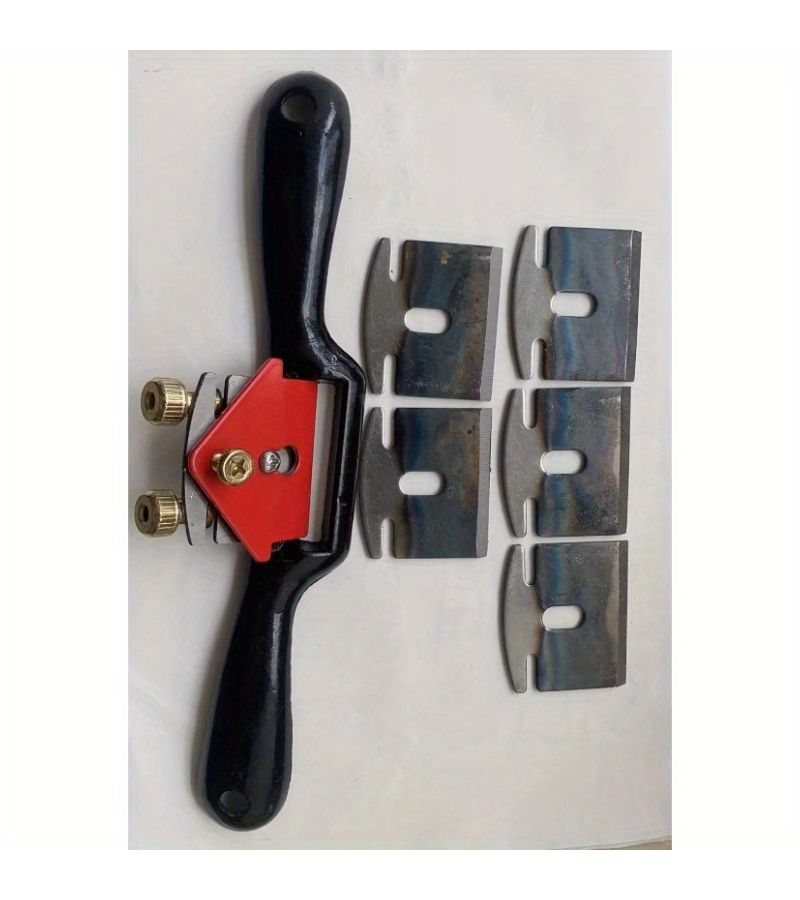 6pcs Adjustable Double Sided Hand Plane With Blades Manual Woodworking Tool For Carpenters And Carvers Iron Edge Trimming Plane For Home Use Durable Metal Plastic Construction No Electricity Needed Wood Planing Machine - Image 5