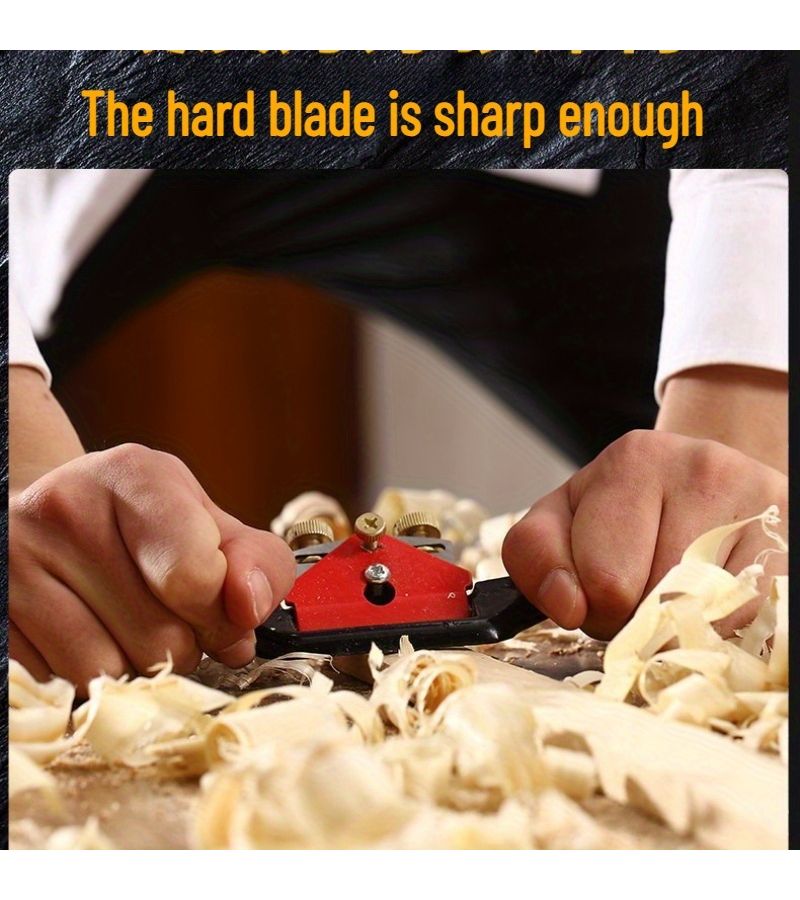 6pcs Adjustable Double Sided Hand Plane With Blades Manual Woodworking Tool For Carpenters And Carvers Iron Edge Trimming Plane For Home Use Durable Metal Plastic Construction No Electricity Needed Wood Planing Machine - Image 4