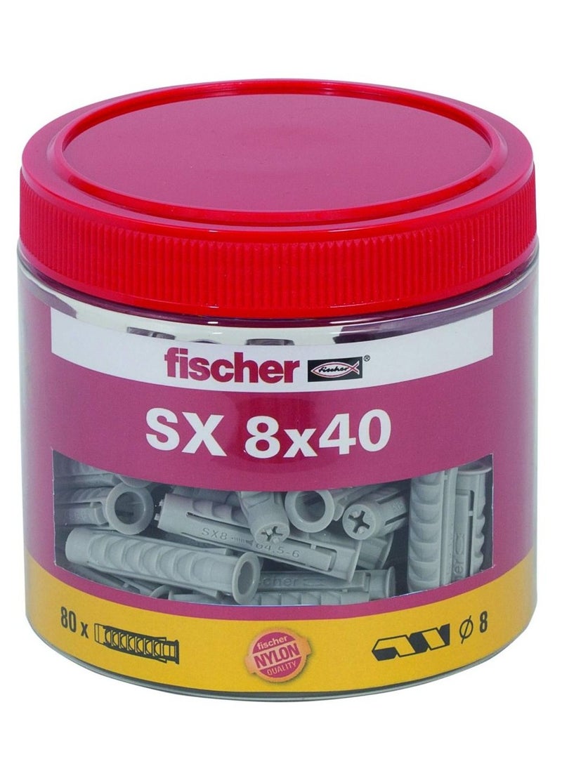 Fischer Fischer Round BOX - SX Expansion Plug 8x40 80pcs