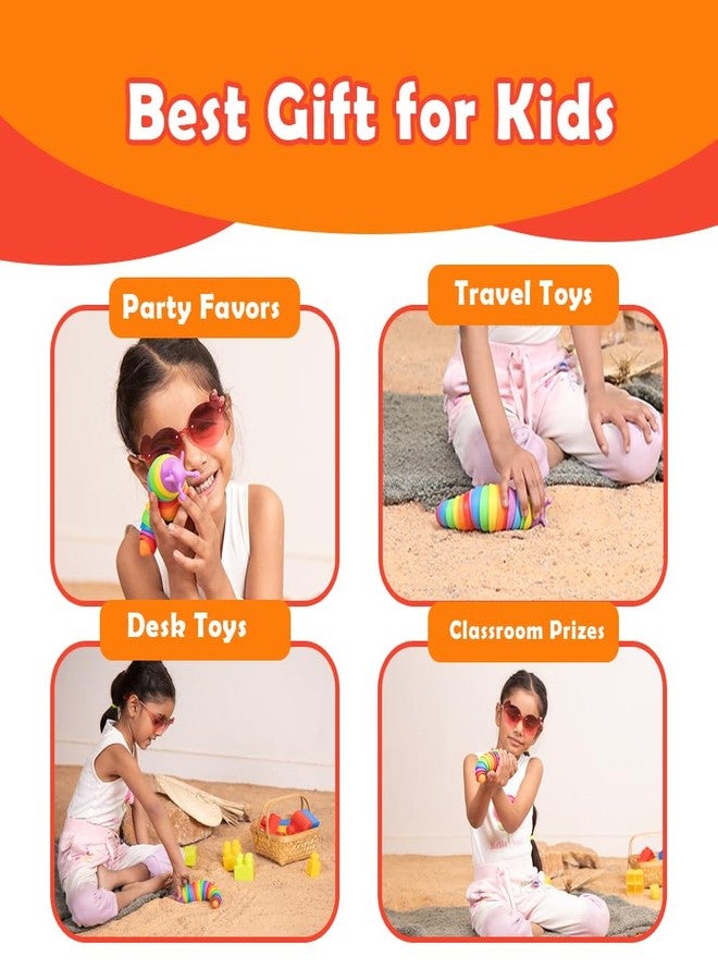 لعبة أبلي الحسية على شكل حلزون قوس قزح، مفاصل مرنة مع أصوات طقطقة، لتخفيف التوتر ودعم القلق - Image 4