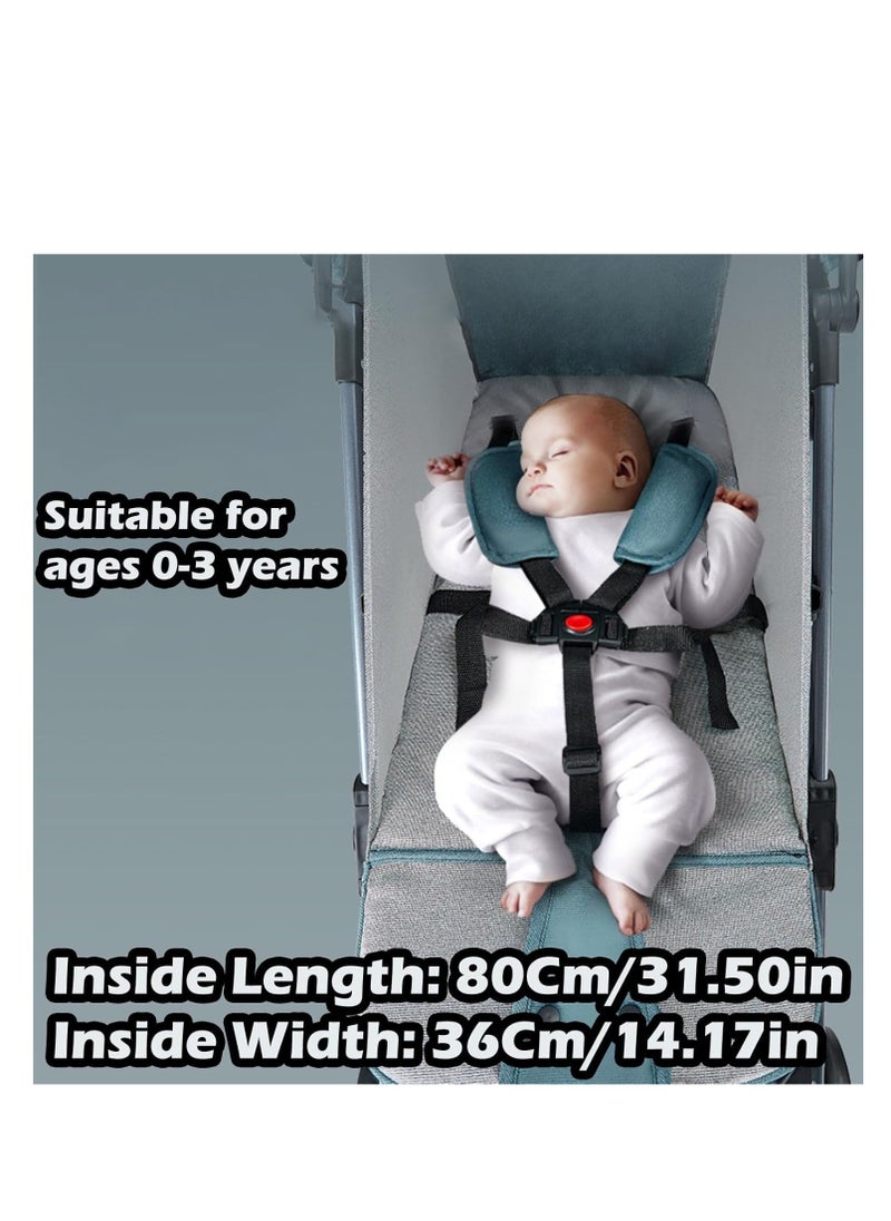 KASTWAVE - Toddler Stroller, Lightweight Baby Stroller, with Telescoping Handle Jogger Lightweight Pram Folding Compact Travel Trolley Walker for Baby Newborn Infant Kid (with Trolley Bar) - Image 1