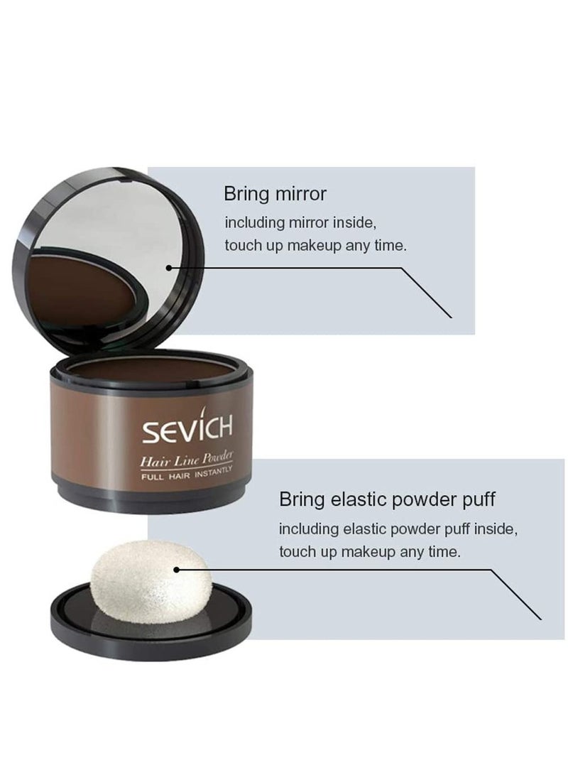 Sevich Instantly Hairline Shadow Hairline Powder Quick Cover Hair Root Concealer Eyebrows and Beard Line Hair Root Touch Up for Thinning Hairline Windproof and Sweatproof Brown - Image 5