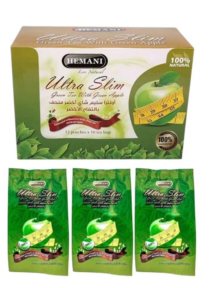Ultra Slim Green Tea with Green Apple 10 Bags in 12 Pieces
