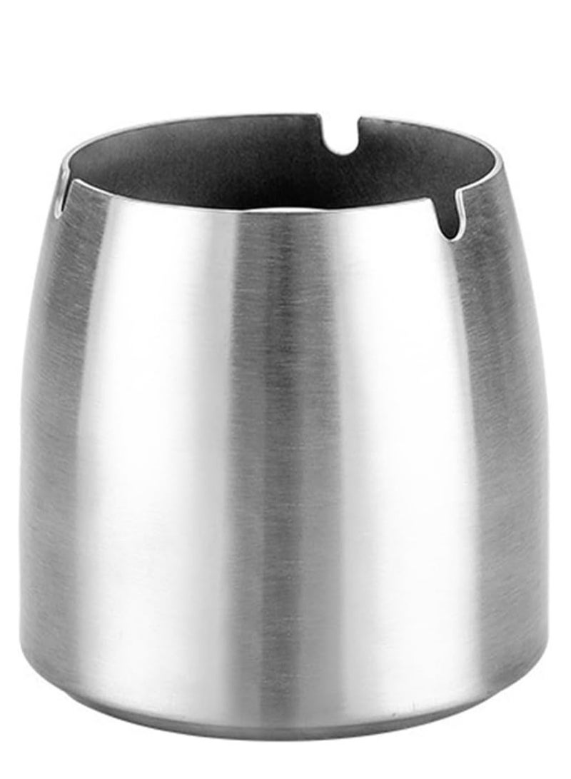 Rubik Ashtray Stainless Steel Windproof Ash Tray for Patio Home Office Living Room Hotel (Silver, Large)  - Image 1
