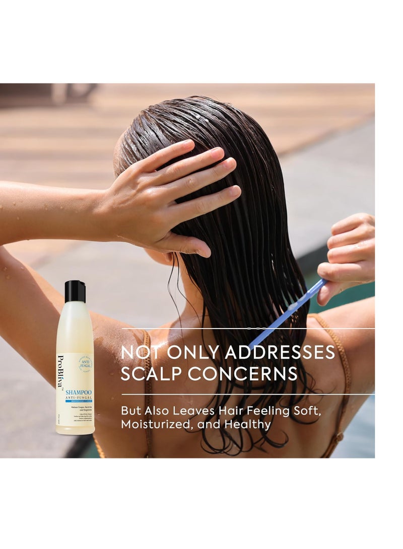 ProBliva Fungus Shampoo, Psoriasis Shampoo, Itchy Scalp Shampoo for Hair & Scalp - Help to Reduce Ringworm, Itchy Scalp - Contains Natural Ingredients Coconut Oil, Jojoba Oil, Emu Oil