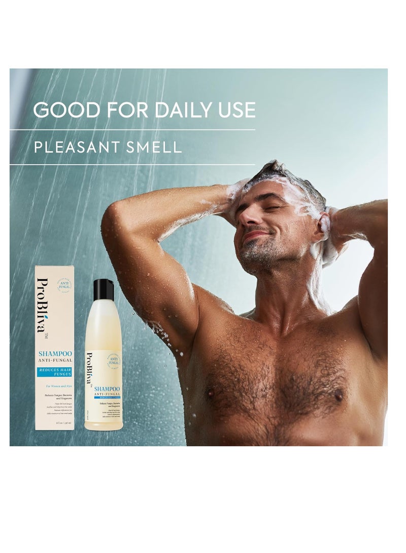 ProBliva Fungus Shampoo, Psoriasis Shampoo, Itchy Scalp Shampoo for Hair & Scalp - Help to Reduce Ringworm, Itchy Scalp - Contains Natural Ingredients Coconut Oil, Jojoba Oil, Emu Oil