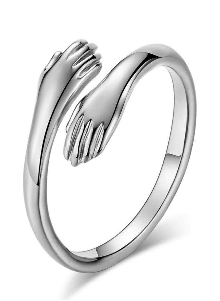 NIBEMINENT Finger Ring Hug Shape Adjustable Size for Unisex  - Image 1