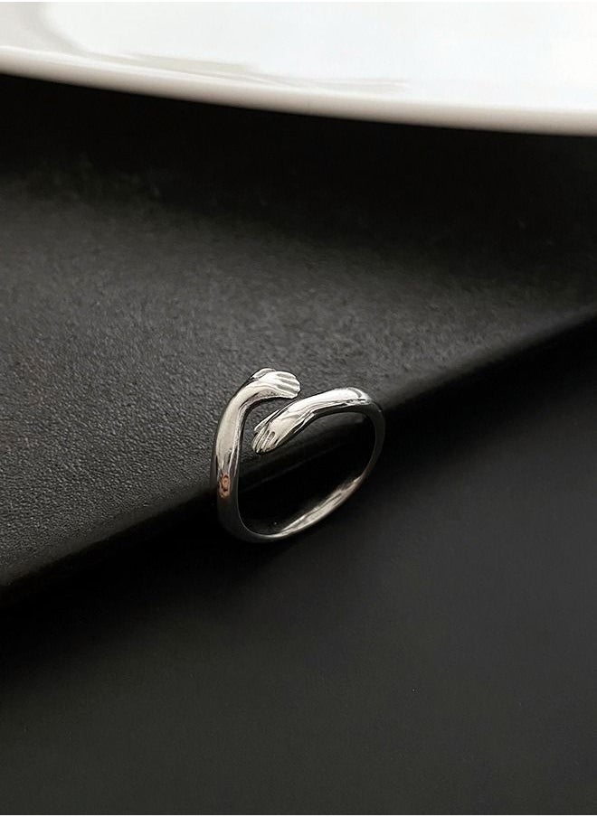 NIBEMINENT Finger Ring Hug Shape Adjustable Size for Unisex  - Image 2