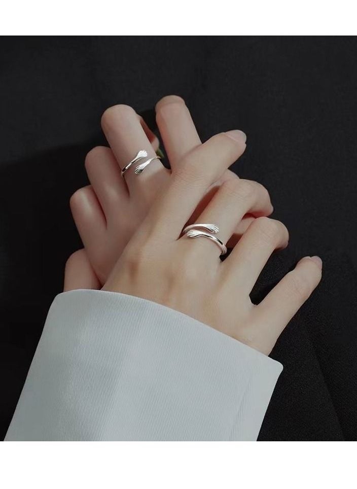 NIBEMINENT Finger Ring Hug Shape Adjustable Size for Unisex  - Image 5
