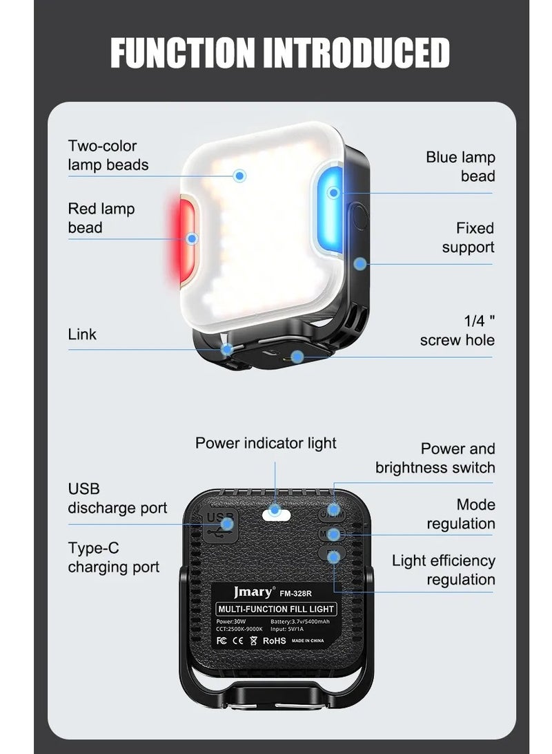 جيه ماري Jmary FM-328R متعدد الوظائف ملء الضوء وسطوع ولون قابل للتعديل لإضاءة مثالية - Image 5