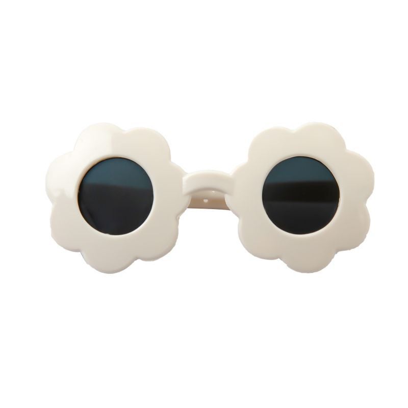 Cotton Doll Sunglasses Plush Toy Glasses Accessories PJ-603-05 flower-shaped white sunglasses