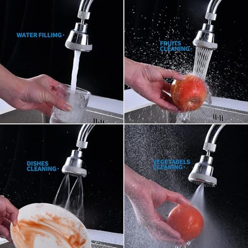 ALTON, ALD845, ABS, 4-Function, Tap Extender for Kitchen Sink | 360 Degree Rotation | Kitchen Faucet Sprayer | Fits F22, M24 mm taps and Pull-Down Sprayer - Image 4