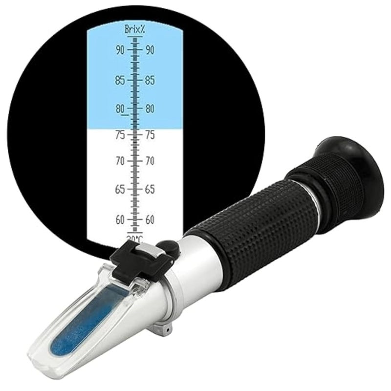 LABART Erma Refractometer Hand Refractometer 58-92% Brix Refractometer Coolant Refractometer Fruit refractometer Maple Cutting Oil refractometer Syrup Refractometer Portable Refractometer - Image 1
