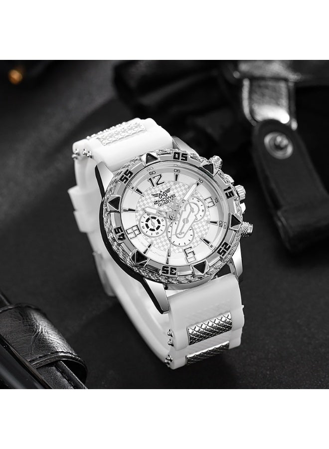 Mark Fairwhale Fashion Three Eye Calendar Digital Men's Watch