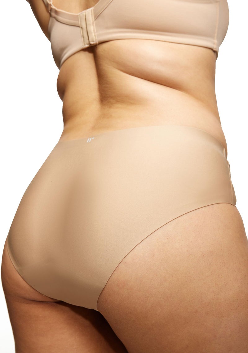 STRAWBERRY WEEKS LEAKPROOF20 Seamless Bikini Period Underwear for Women Period Panties Holds 6 Tampons Mild Incontinence Leak Proof Underwear XXSXS Beige - Image 3