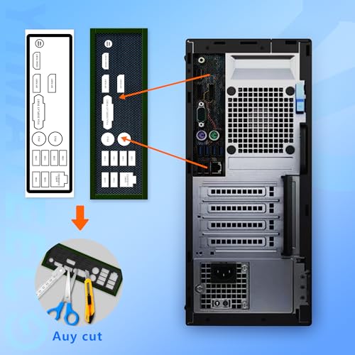 YIMATEECO I/O Shield Plate Blank Backplate PVC with Adhesive, IO Shield Plate Blank Universal DIY for All PC Motherboards Desktop Computer Case, Cutting Any (172 * 58mm, 2Pcs, Black) - Image 2