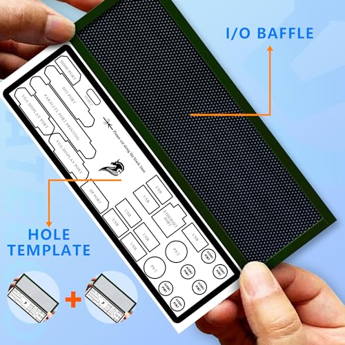 YIMATEECO I/O Shield Plate Blank Backplate PVC with Adhesive, IO Shield Plate Blank Universal DIY for All PC Motherboards Desktop Computer Case, Cutting Any (172 * 58mm, 2Pcs, Black) - Image 3
