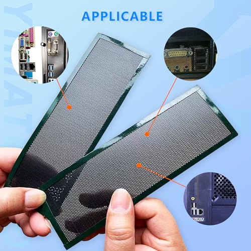 YIMATEECO I/O Shield Plate Blank Backplate PVC with Adhesive, IO Shield Plate Blank Universal DIY for All PC Motherboards Desktop Computer Case, Cutting Any (172 * 58mm, 2Pcs, Black) - Image 5
