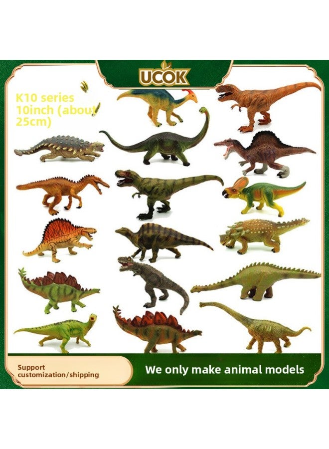 Soft Rubber Dinosaur Toy Suit Animal Model Plastic Simulation Tyrannosaurus Children's Toy-Color:Allosaurus - Image 2
